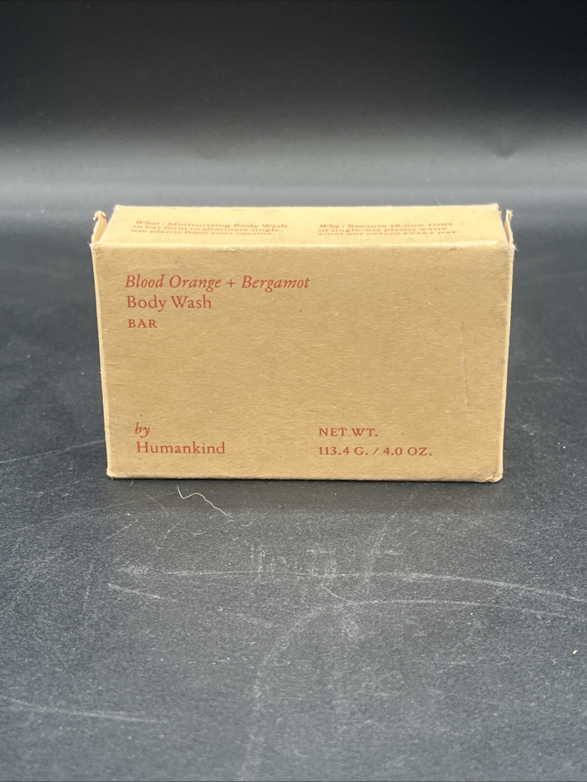 Humankind Blood Orange and Bergamot Body Wash Bar NEW