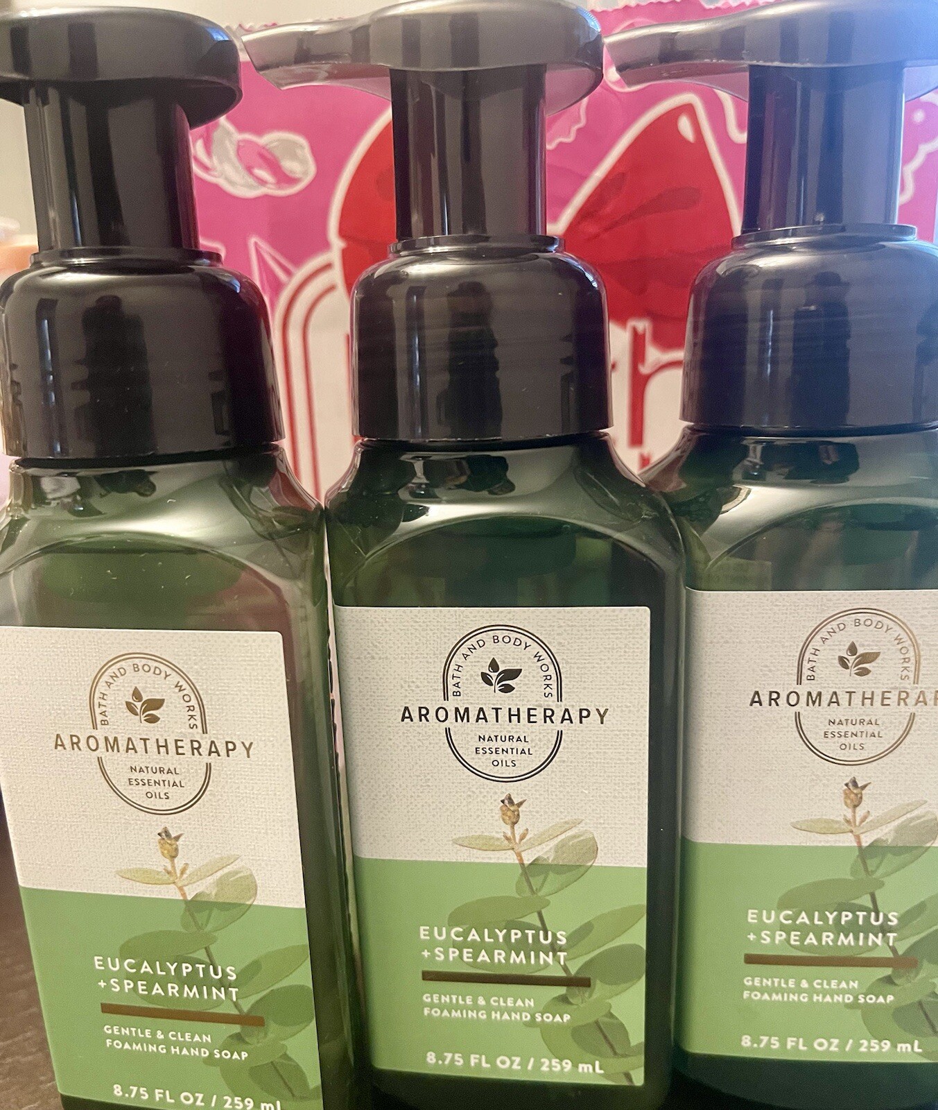 Bath & Body Works Foaming Hand Soap Lot of 3 AROMATHERAPY EUCALYPTUS + SPEARMINT