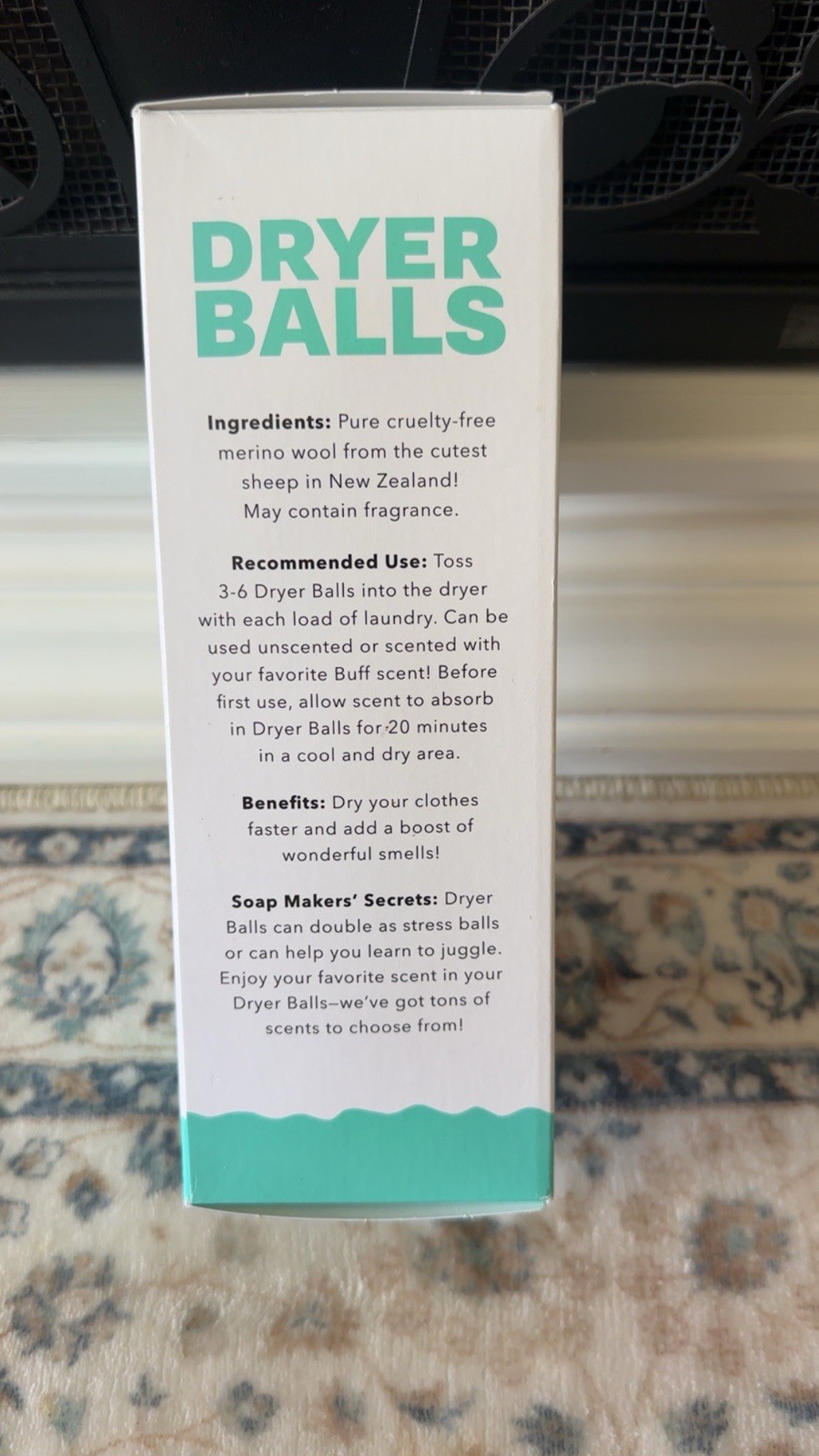 Buff City Soaps Unscented Dryer Balls 3 Pack Cruelty Free Reusable Merino Wool