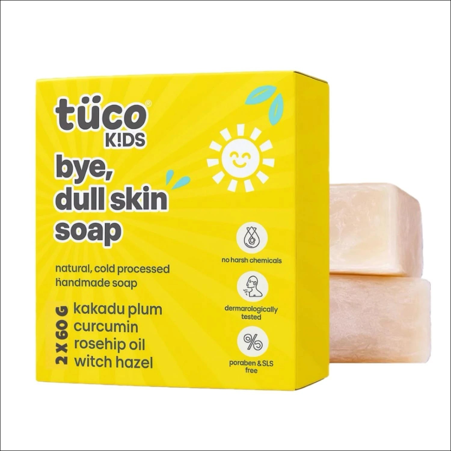 Tuco Intelligent Kids Bye Dull Skin Handmade Soap 60gm Each Set Of 2