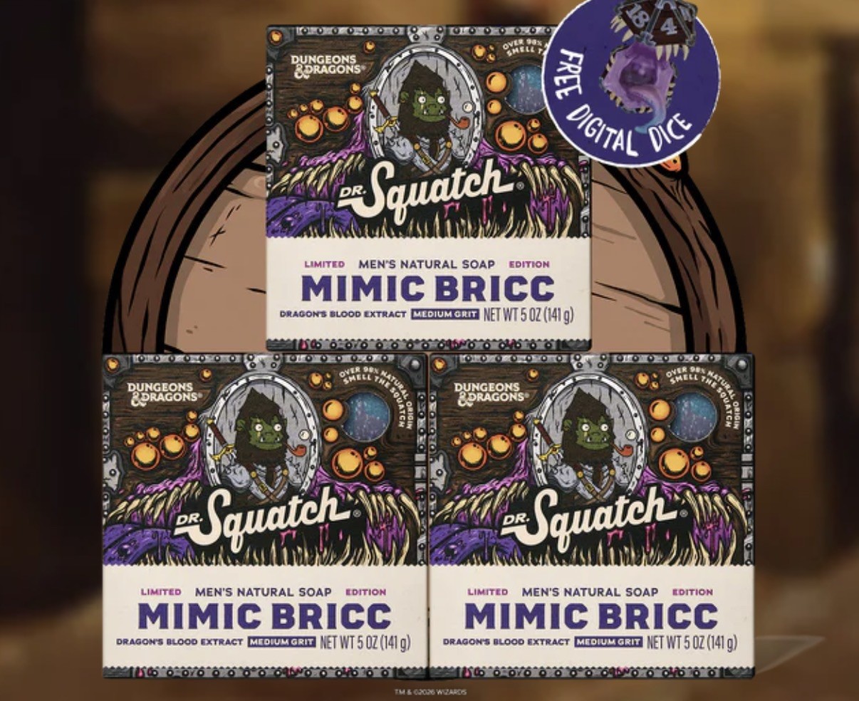Dr. Squatch D&D Mimic Bricc 3-Pack Limited Edition Dungeons & Dragons Soap EARLY