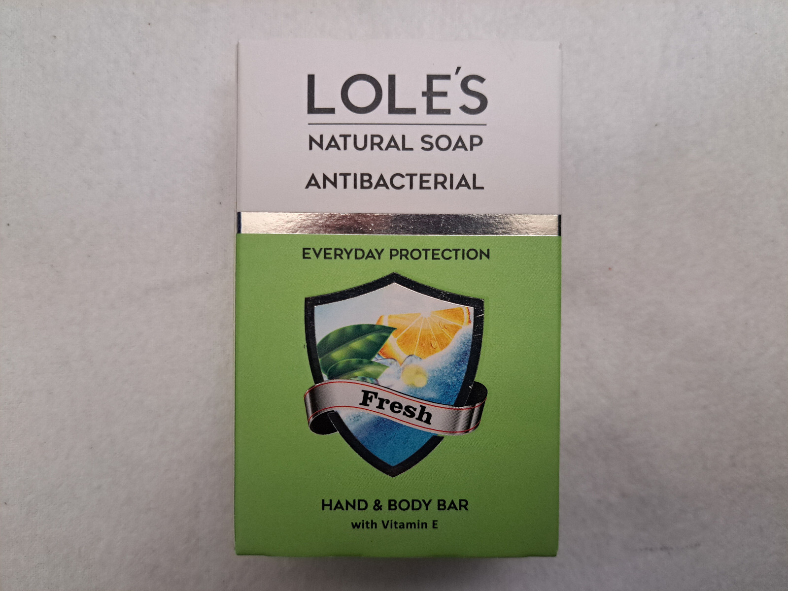 Lole’s Natural Antibacterial Soap Hand & Body Bar (Fresh) – Vitamin E