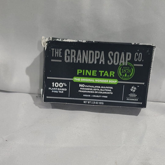 Grandpas Wonder Pine Lathers White Tar Bath Bar Soap – 3.25 Oz