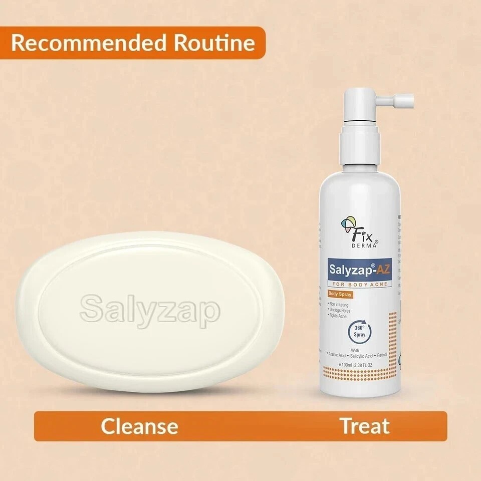2X Fixderma Salyzap Soap Tea Tree Oil & Vit E Acne-Prone & Oily Skin 75gm