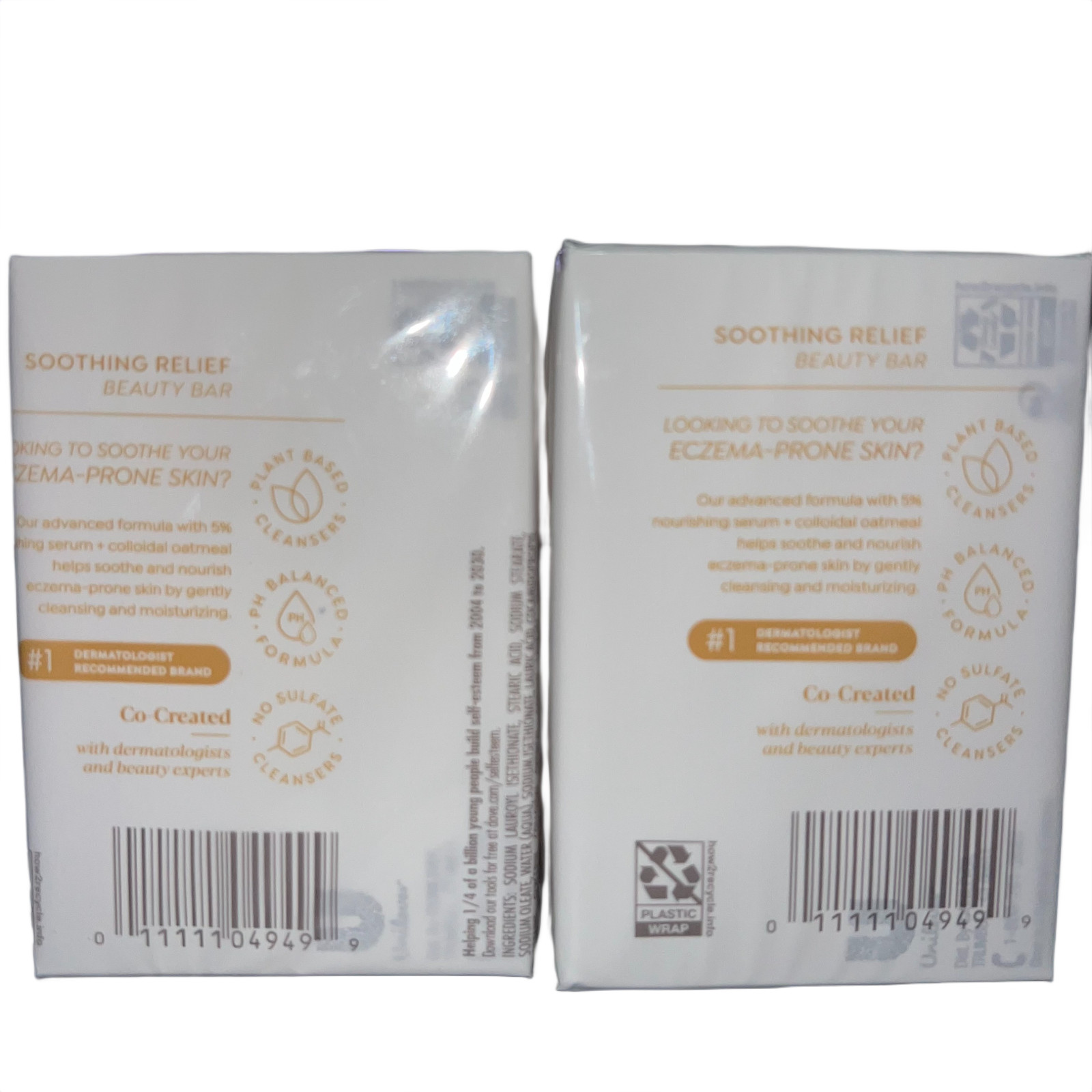 2x Dove Soothing Relief Eczema‑Prone Skin Beauty Bar 2 Pack (4 Bars Total)