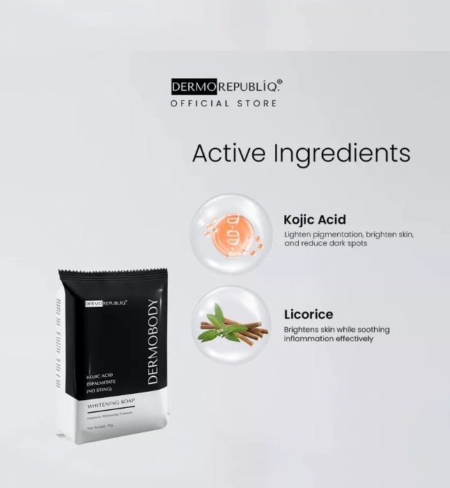 DermoBody Brightening Body Bar Soap with depalmite and no sting 135 g