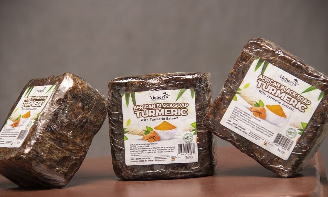 Aleheri’s African Black Soap with Turmeric extract