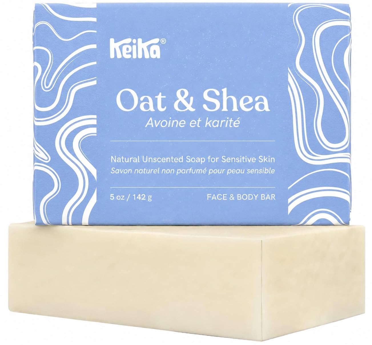 Keika Unscented Baby Soap Bar 5 oz for Sensitive Skin Eczema Psoriasis