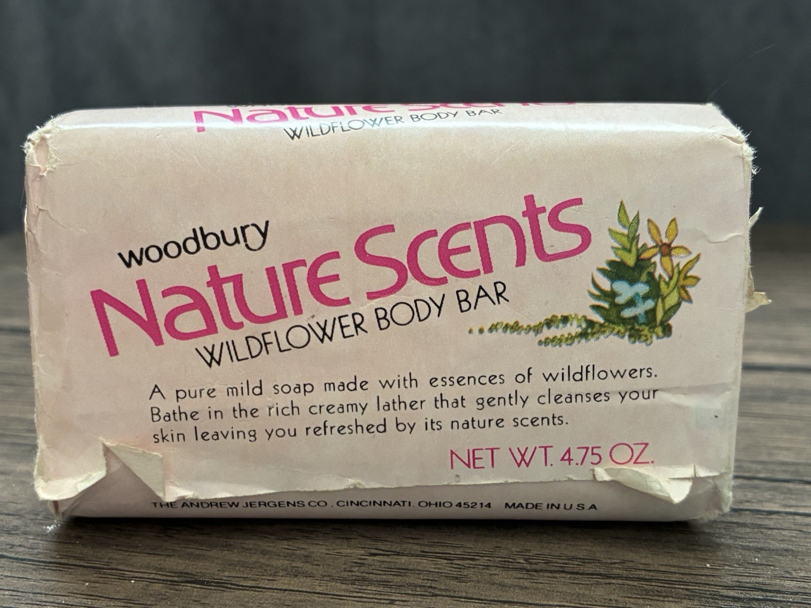 Vtg Woodbury Nature Scents Wildflower Body Bar Soap 3 Oz