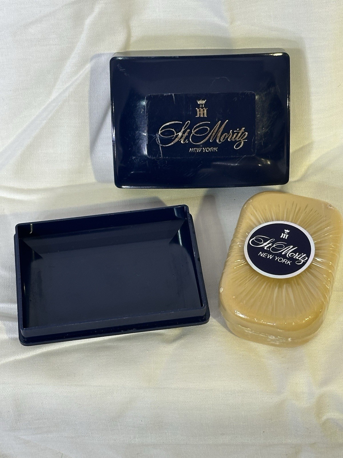 St. Moritz Body Bar Soap Rectangular Beige for Body & Hands with Soap Case