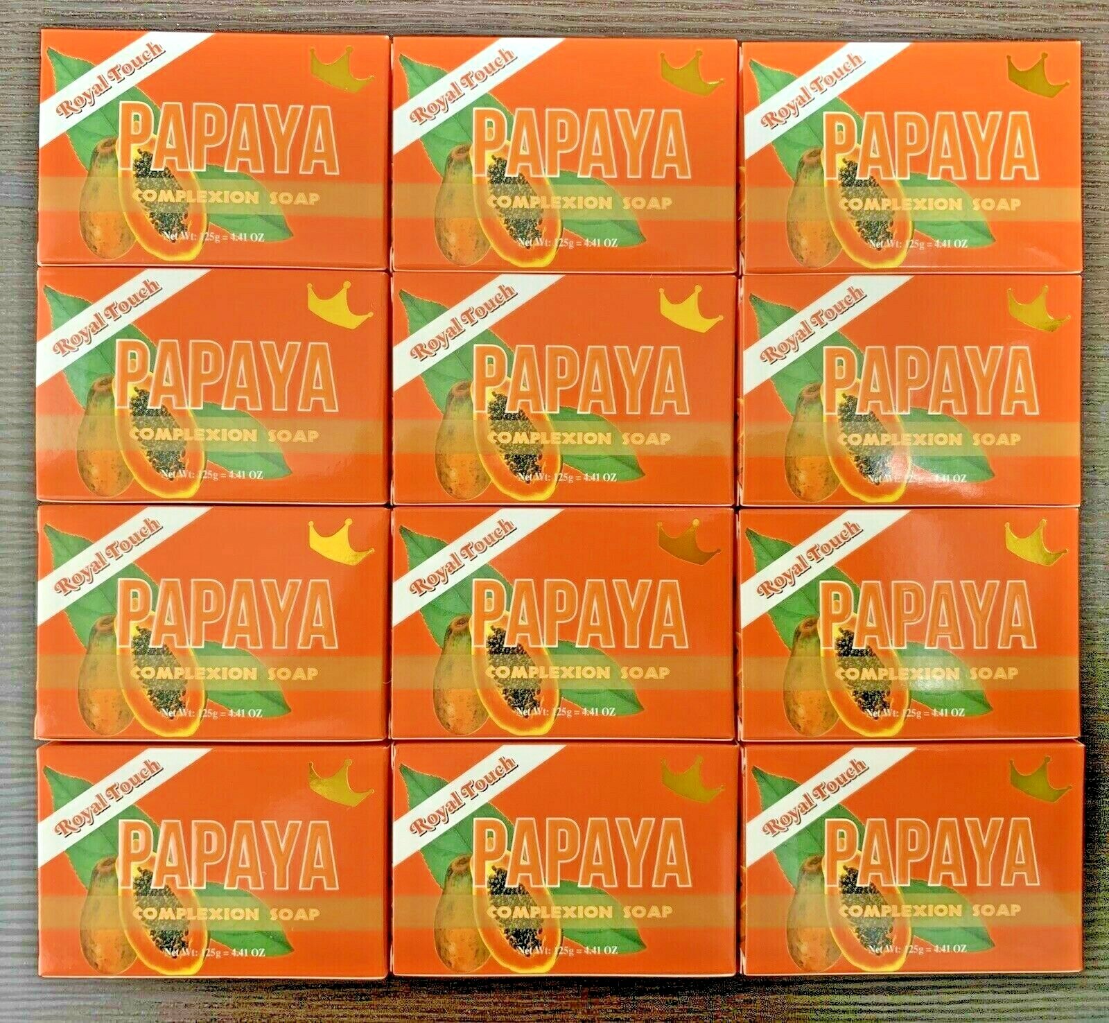 PACK OF 24 Royal Touch PAPAYA Soap Complexion 125g / 4.41 Oz EACH FREE SHIPPING