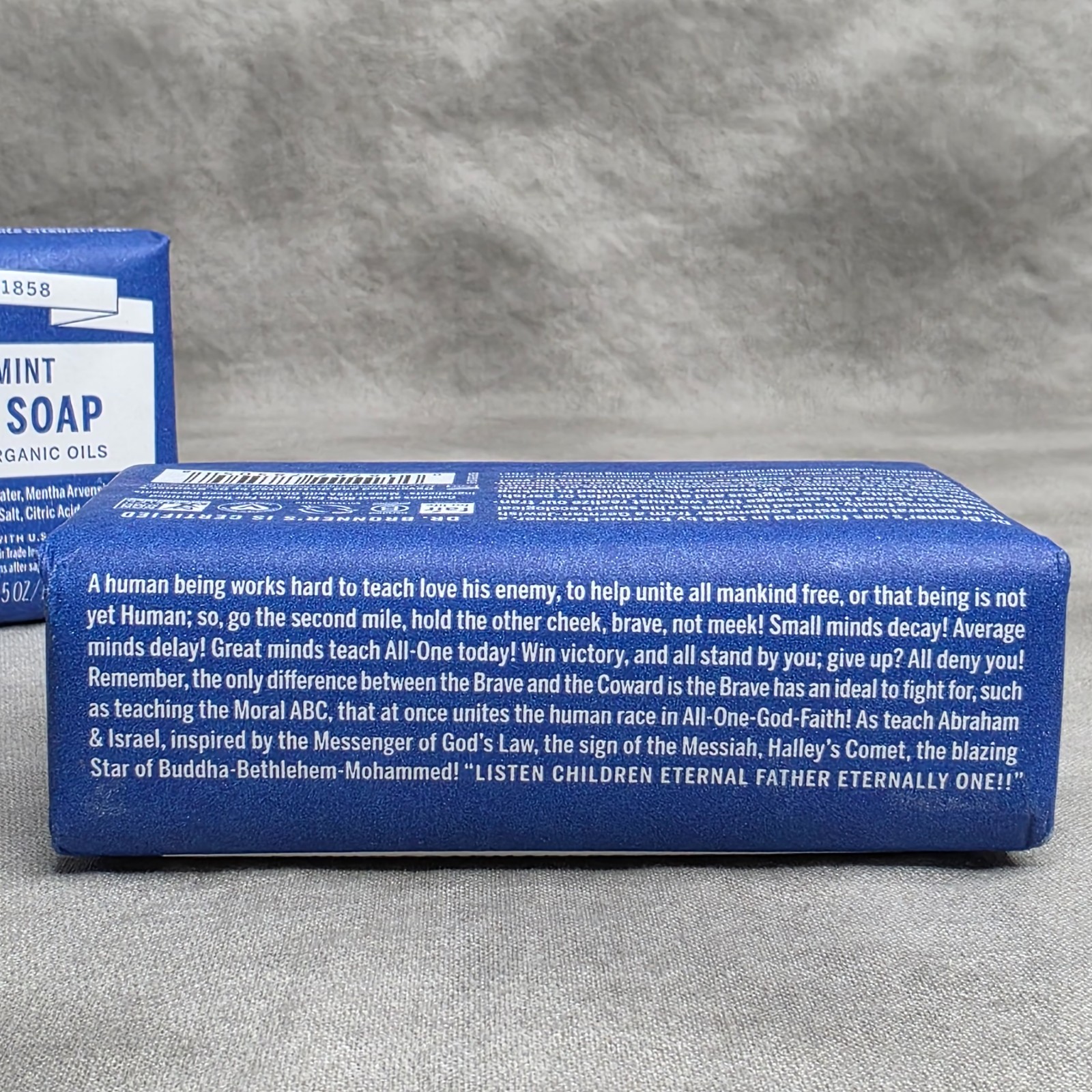 4 PACK-DR BRONNER’S Pure Castile Bar Soap Hemp Peppermint & Organic Oils 5oz