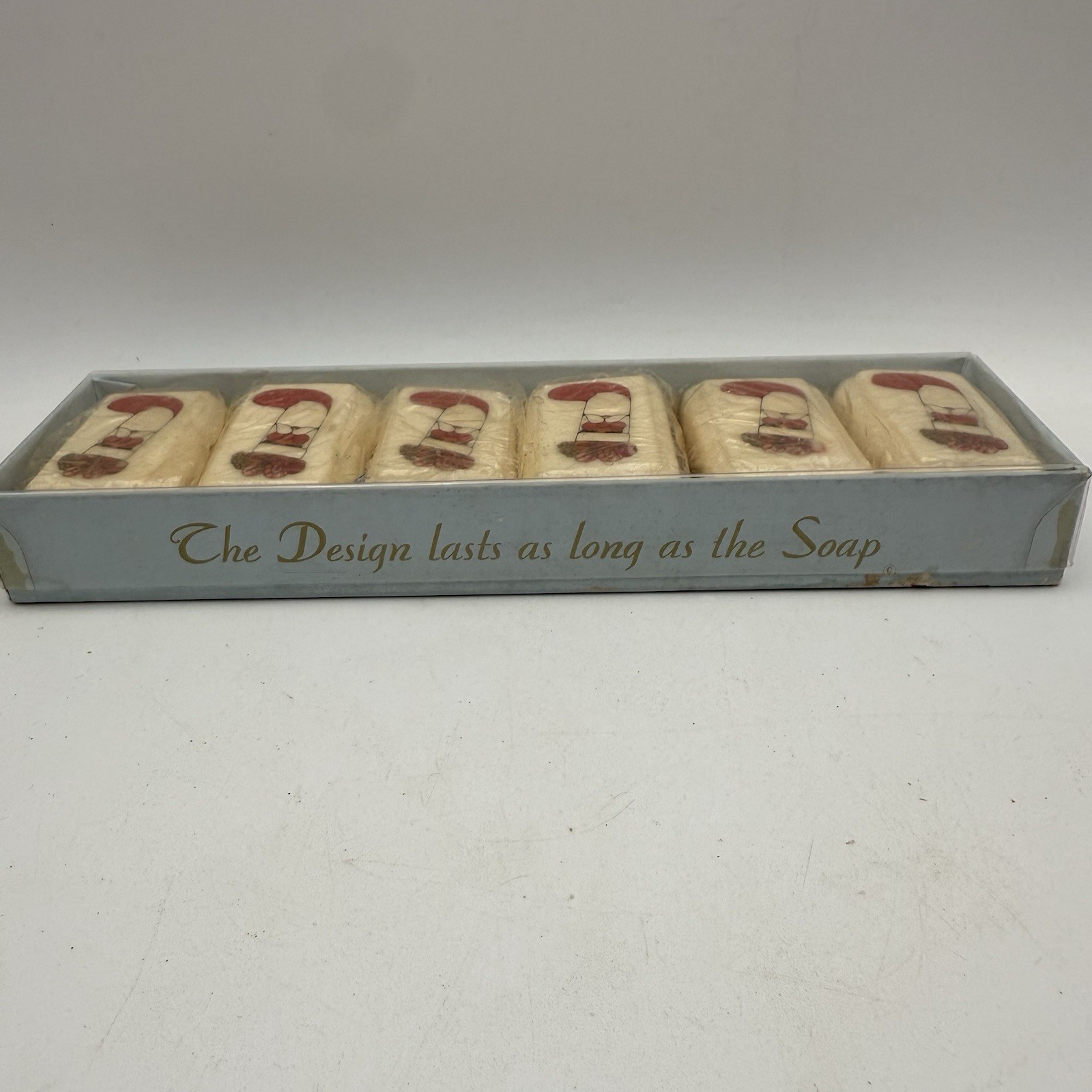 Vtg Katherine Gray Santa Christmas Soap Made From French Milled Soap 6 small bar