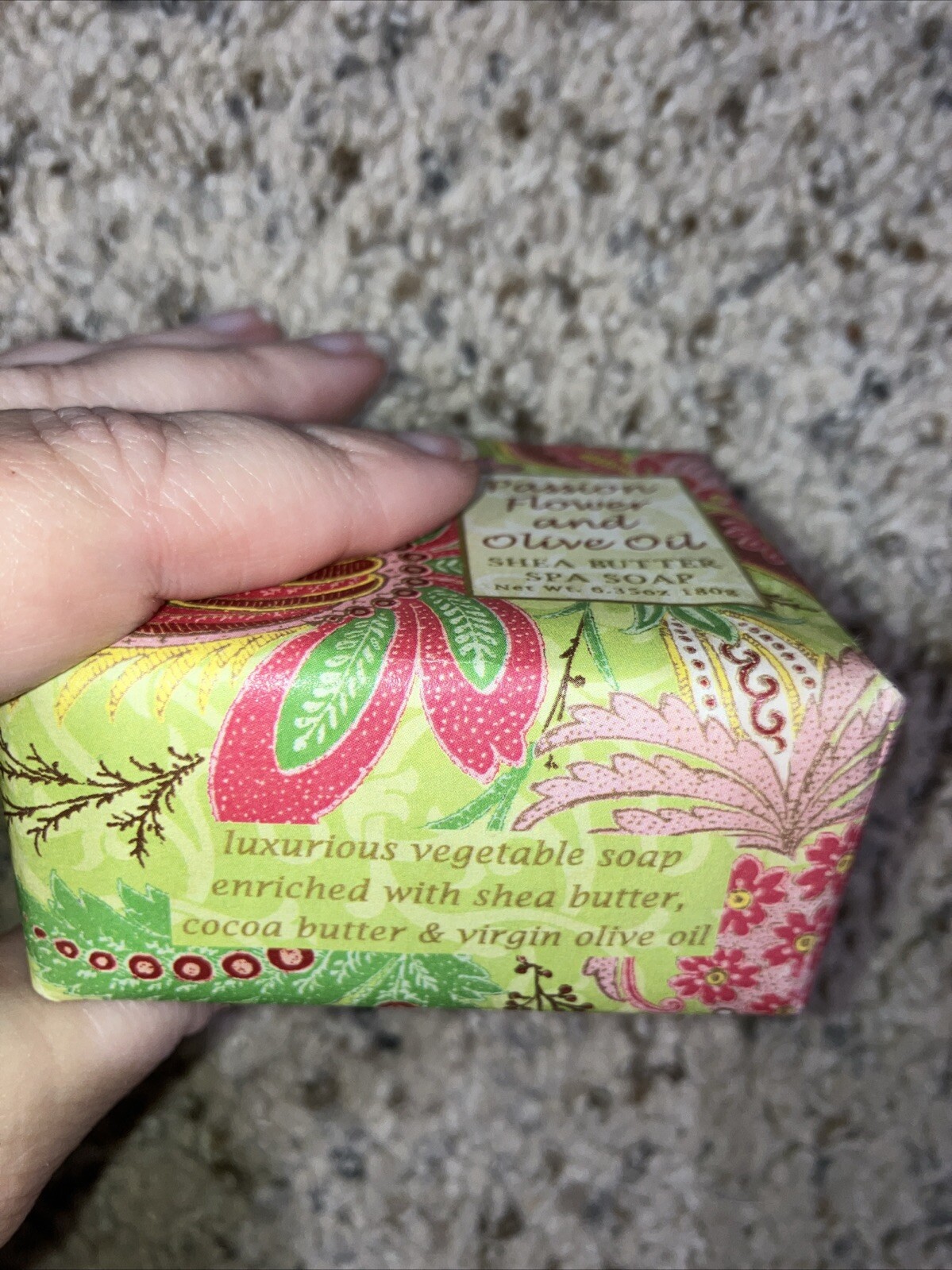2 Greenwich Bay 6oz Botanical Shea Bar Soaps Passion Flower Olive Oil Cucumber