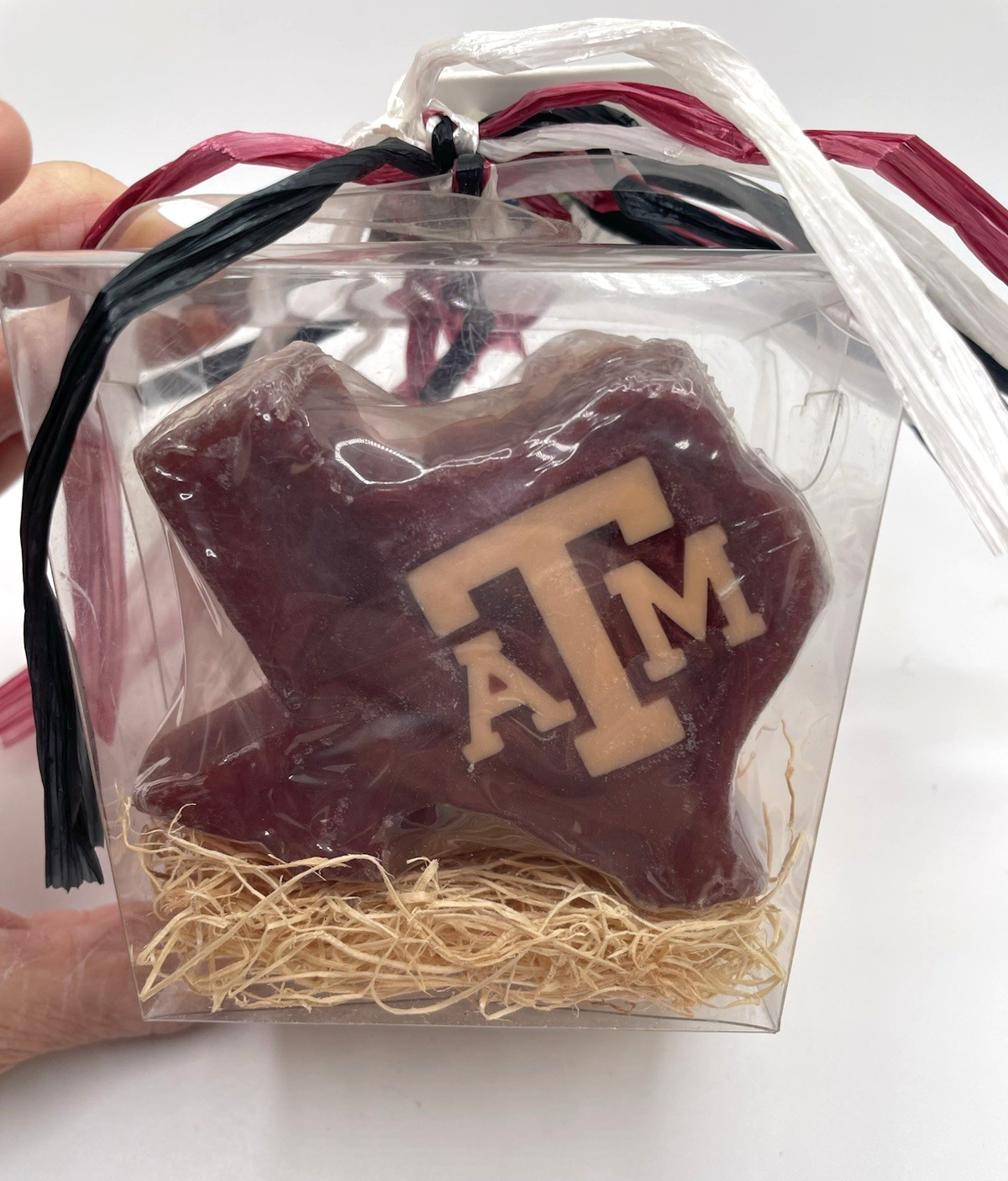 Texas A&M University 3 Bars Hand Soap Oatmeal Milk Honey Logo Shape of Texas