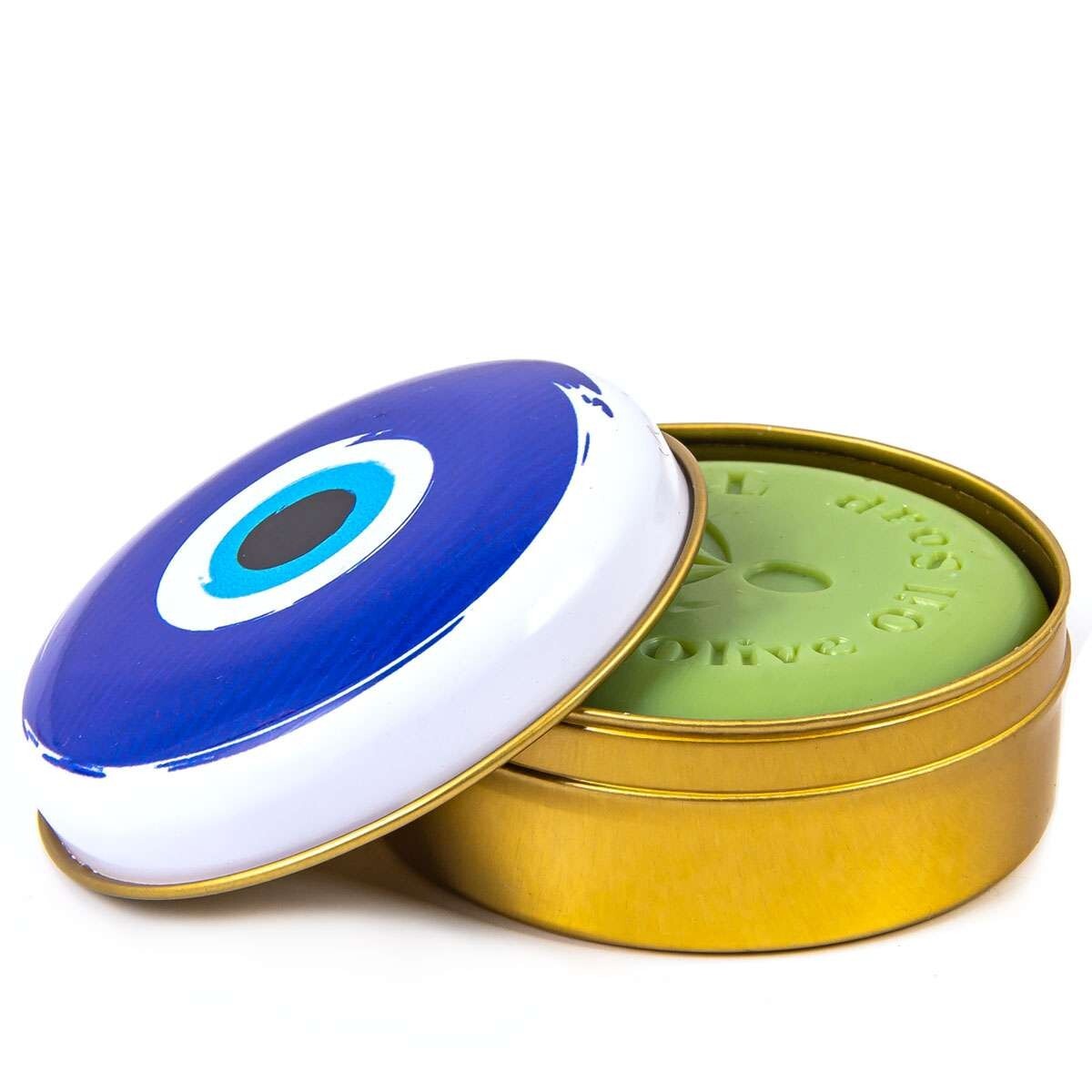 Evil Eye Olive Oil Soap in Metal Tin