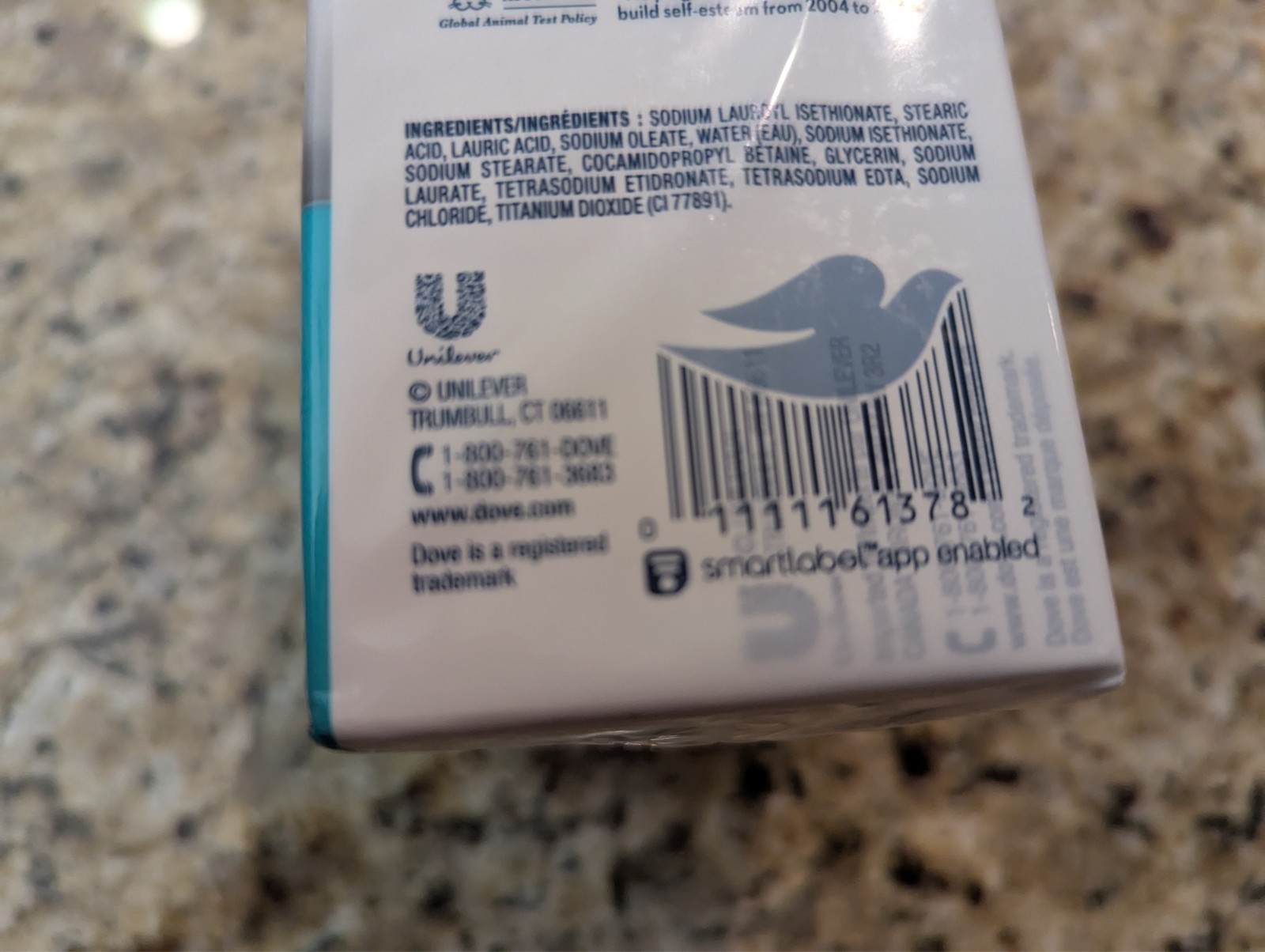 Dove 8 Pack Sensitive Skin Moisturizing Fragrance-Free Beauty Bar Soap 3.75oz ea
