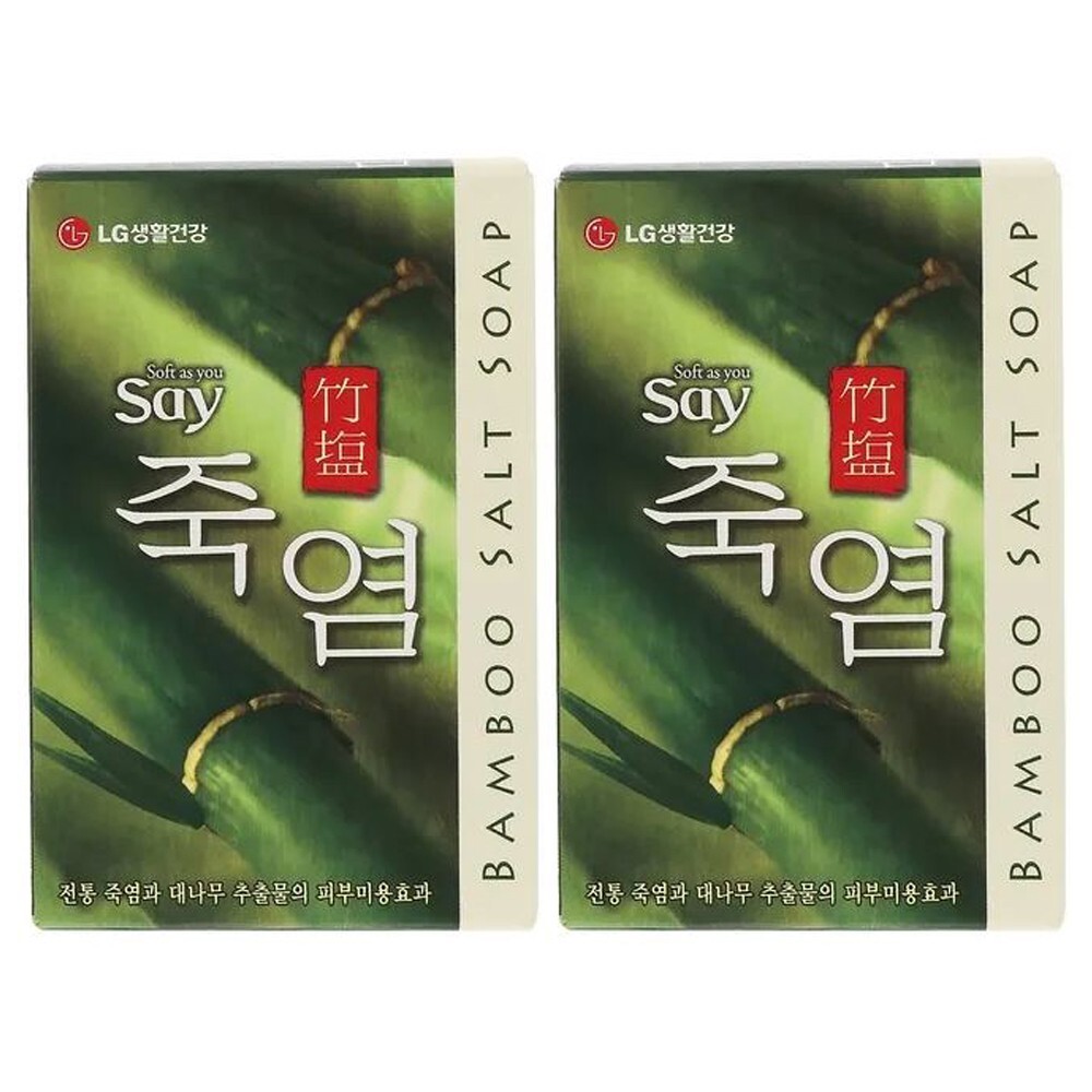 2x Bamboo Salt Soap, 100g LG Household & Health Care