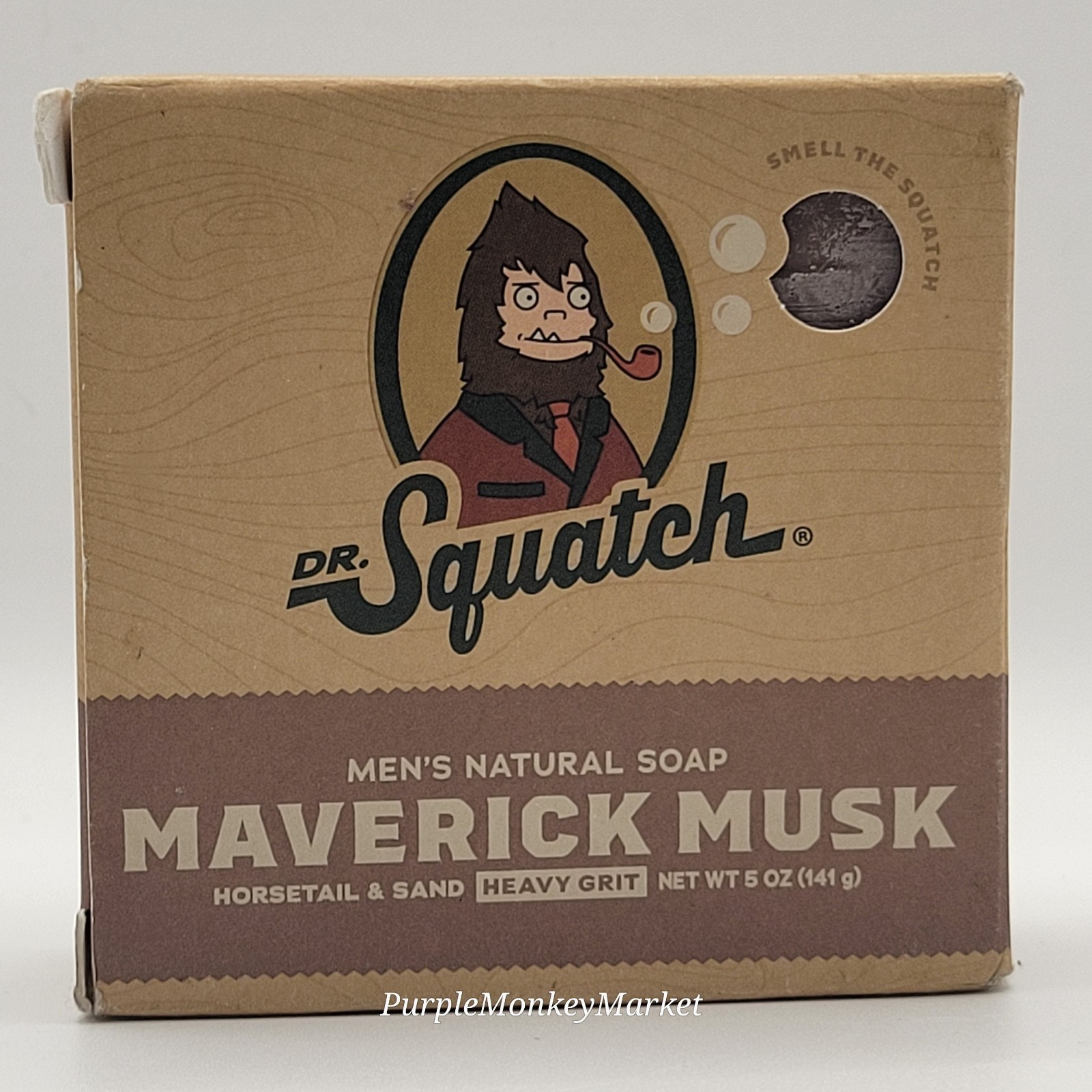 Dr. Squatch Mens Natural Soap MAVERICK MUSK Horsetail & Sand Heavy Grit 5 oz