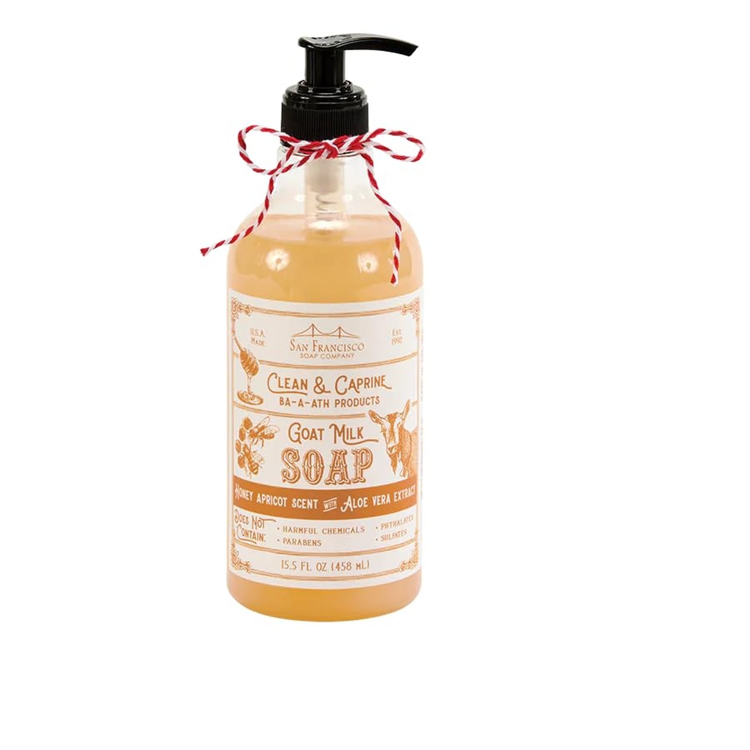 San Francisco Soap Company Clean & Caprine Goat Milk Hand Soap | Honey | Dye-…