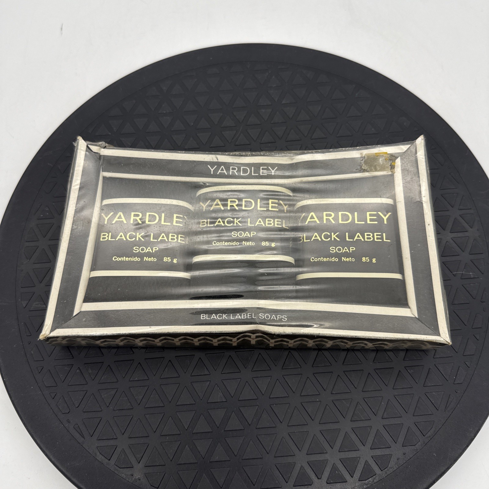 Set of 3 Vintage Yardley Black Label Soap Bars 85g New In Box, Nos