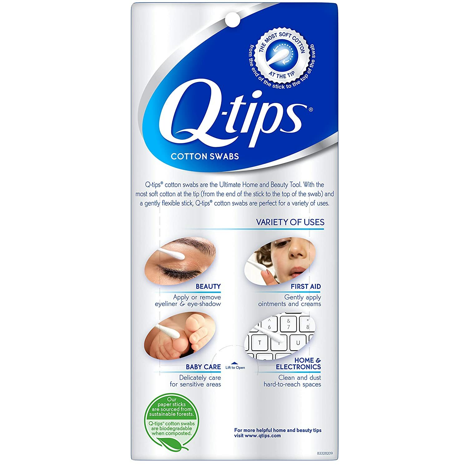 Q-tips 625 Count Cotton Swabs Brand New Sealed FEEE SHIPPING