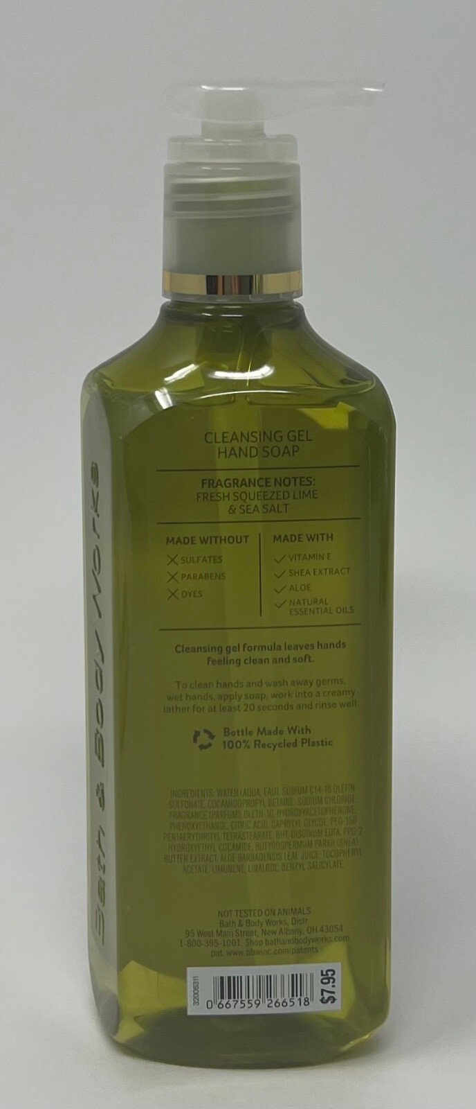 3 NEW BATH & BODY WORKS ISLAND MARGARITA CLEANSING GEL HAND SOAP WASH 8OZ LIME