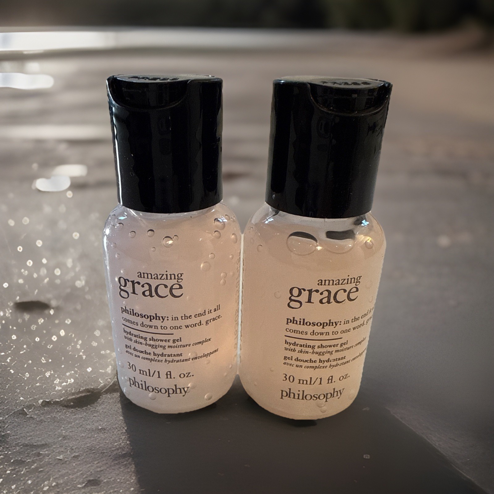 2x Philosophy Amazing Grace Shower Gel 1oz Travel Size Mini Bath Body NEW