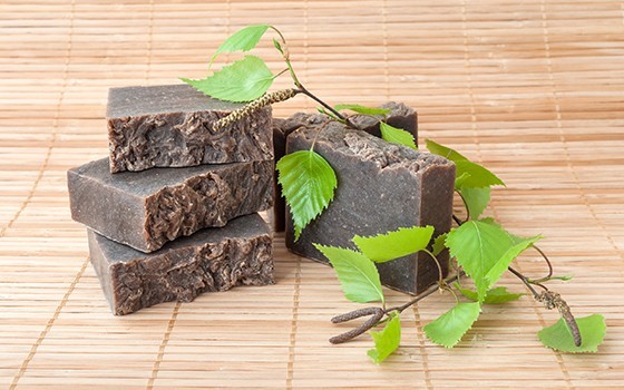 Natural Birch Tar Soap 3Pack Organic Antiseptic Soap Bar 140g x 3 Дегтярное Мыло