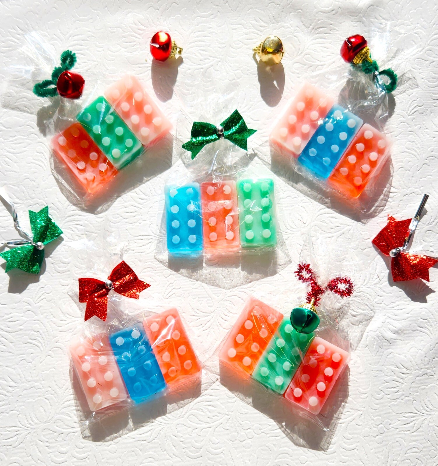 SOAP Bar Building Blocks Brick LEGO set of 3 Multiple Colors Kids Handmade Gift