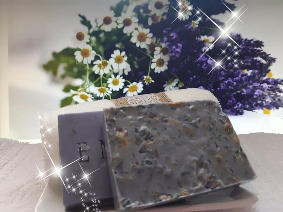 Relaxing Lavender and Rose + Chamomile Natural Handmade Soap 4 oz