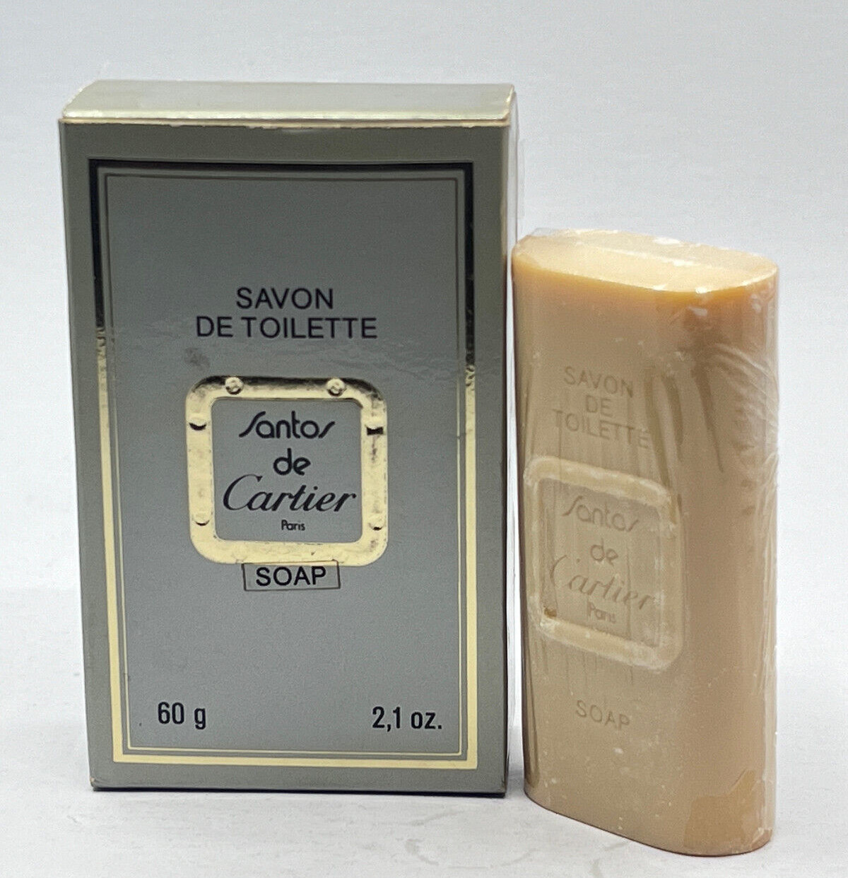 Santos De Cartier Savon De Toilette Soap-60g (RARE)-NEW