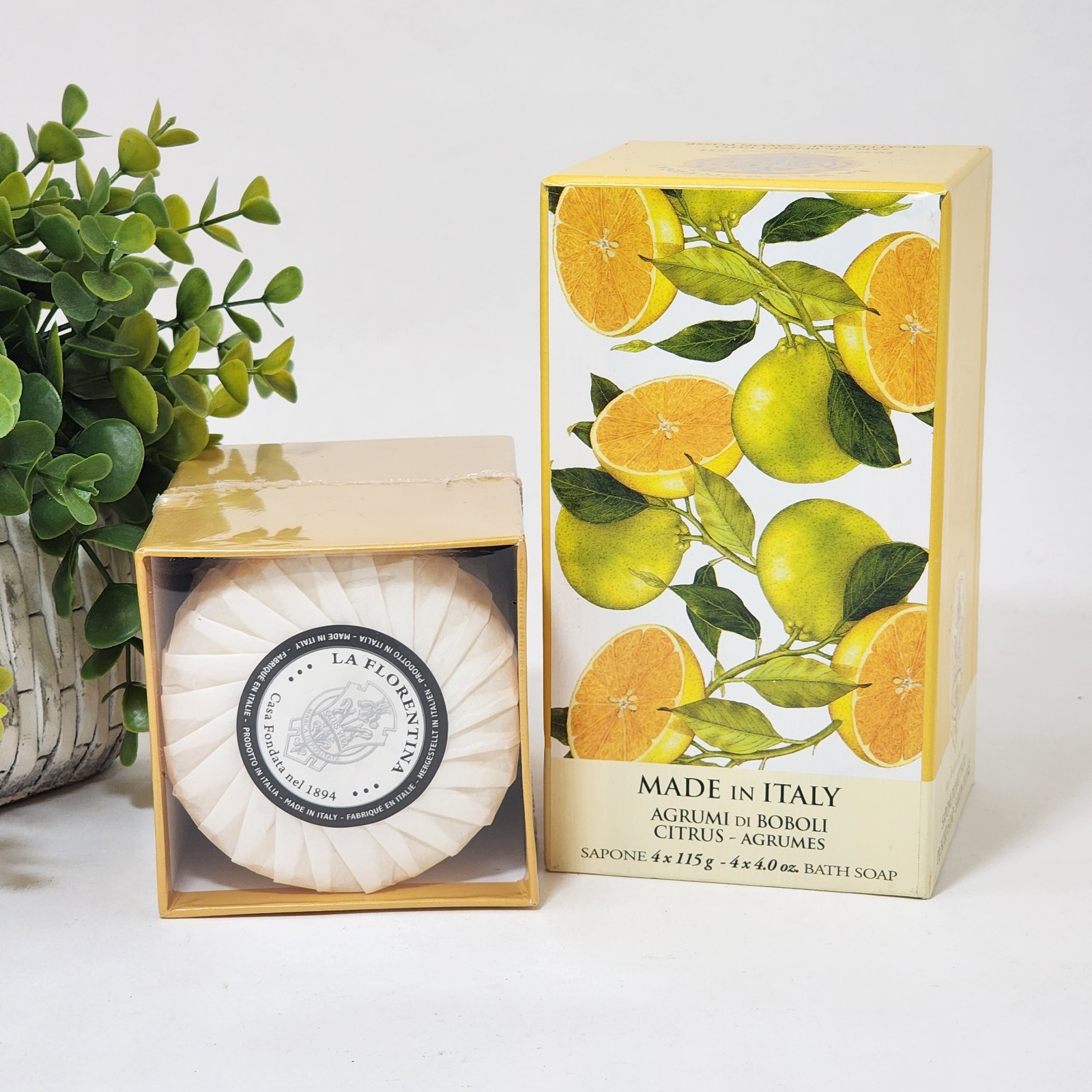 La Florentina Citrus Bar Soap Gift Set Agrumi di Boboli Saponerie Mario Fissi