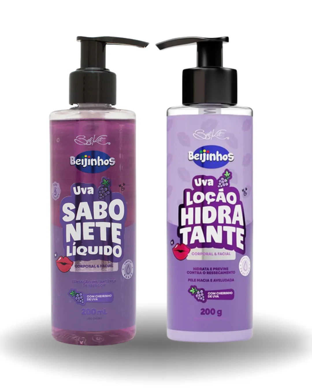 Belkit Kit Beijinhos Uva | Loção Hidratante Sabonete Líquido Facial e Corporal