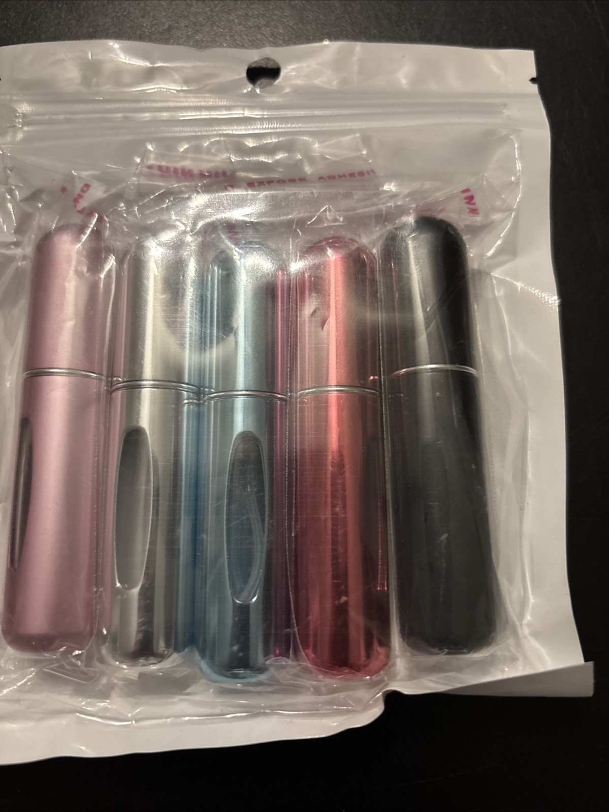 5 Pcs Refillable Travel Portable Perfume Atomizer Bottle Spray Pump Case