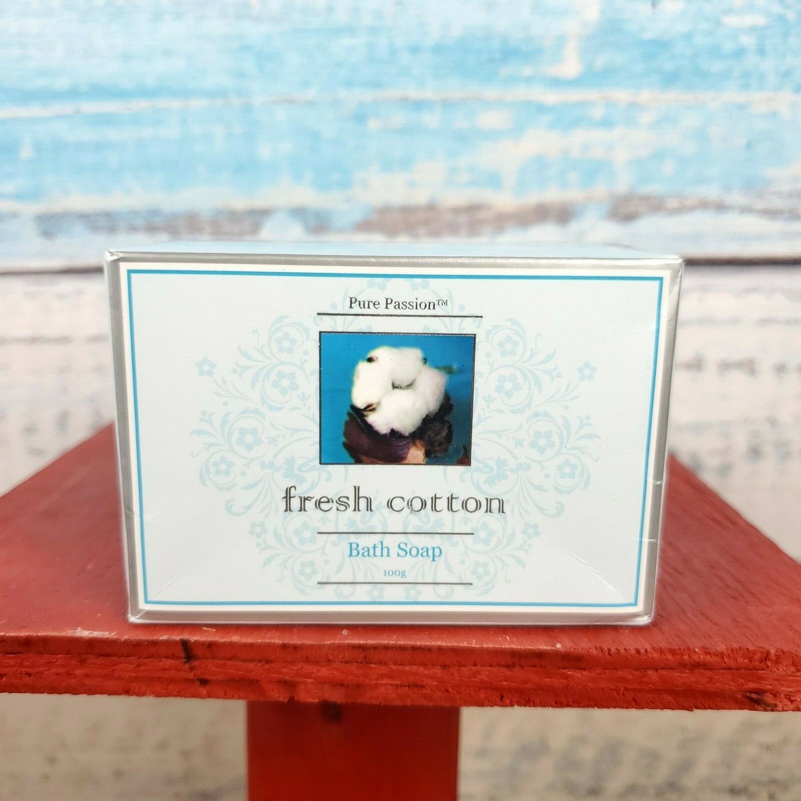 Pure Passion Fresh Cotton Bath Soap In A Box 100g Great For Your Skin USA Seller