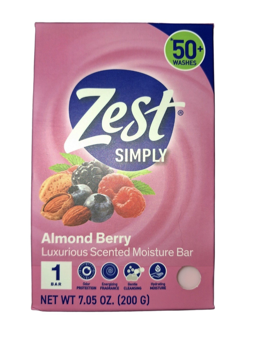 Ɣ ZEST SIMPLY (7.05 Oz.) Bar 🫧 ●ALMOND BERRY● 🫐🫧 Luxurious Moisture Bar 🫧.
