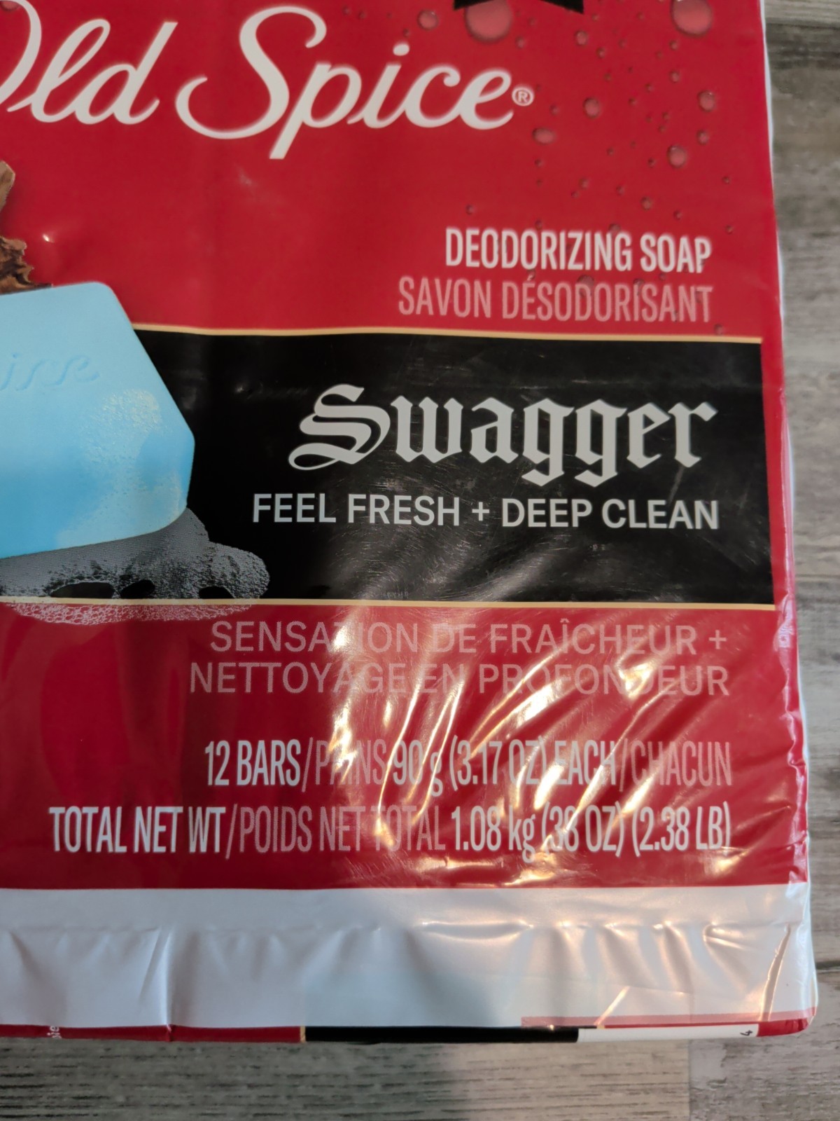 Old Spice Men’s Bar Soap Swagger, 3.17oz (12 Bars Total)
