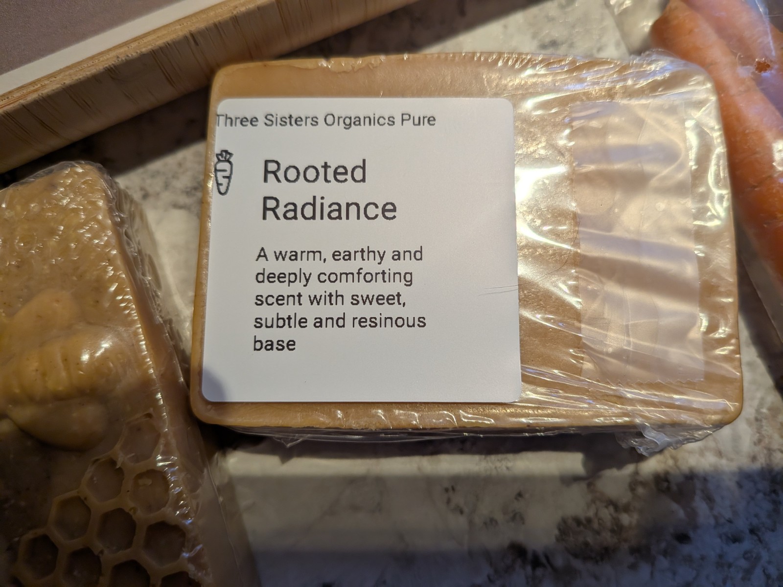 Rooted Radiance Organic Soap Carrot Sandalwood- Patchouli Turmeric