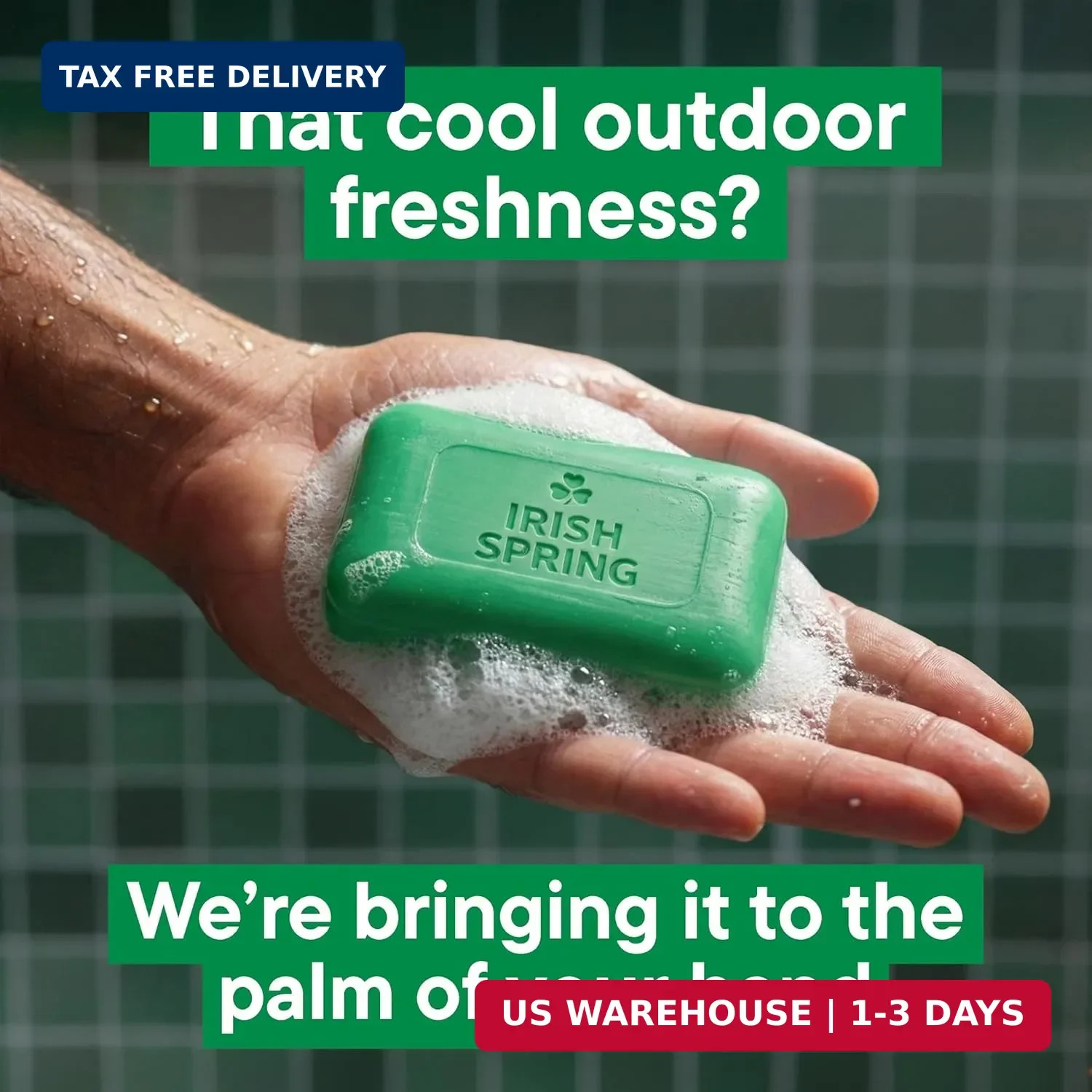 Irish Spring Bar Soap for Men, Original Clean, Smell Fresh and Clean for 12 Hour