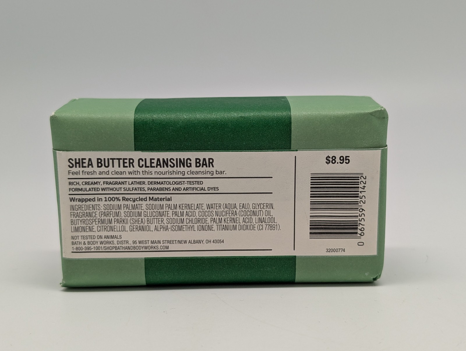 Bath & Body Works Eucalyptus Spearmint Aromatherapy Shea Cleansing Bar Soap 5 oz