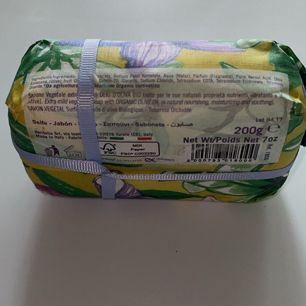 Fragranced Bar Soap Tuberose Orchid Made in Italy NEW 7 oz