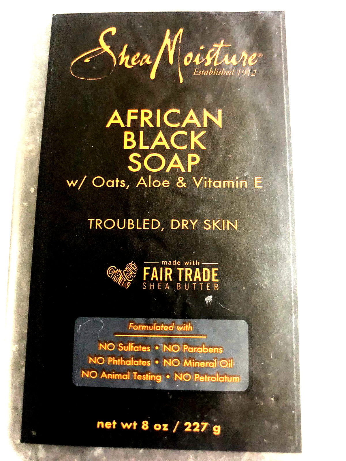 Shea Moisture AFRICAN BLACK SOAP w/Oats, Aloe, Vitamin E troubled dry skin 8 oz