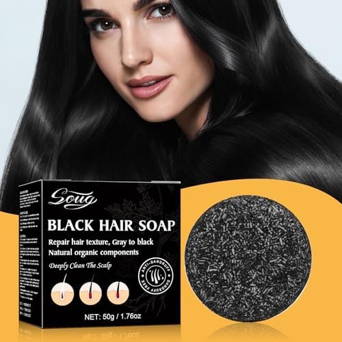 3PCS Gray Hair Reverse Bar Soap,Gray Hair Bar Shampoo,Herbal Mane Gray for Men &