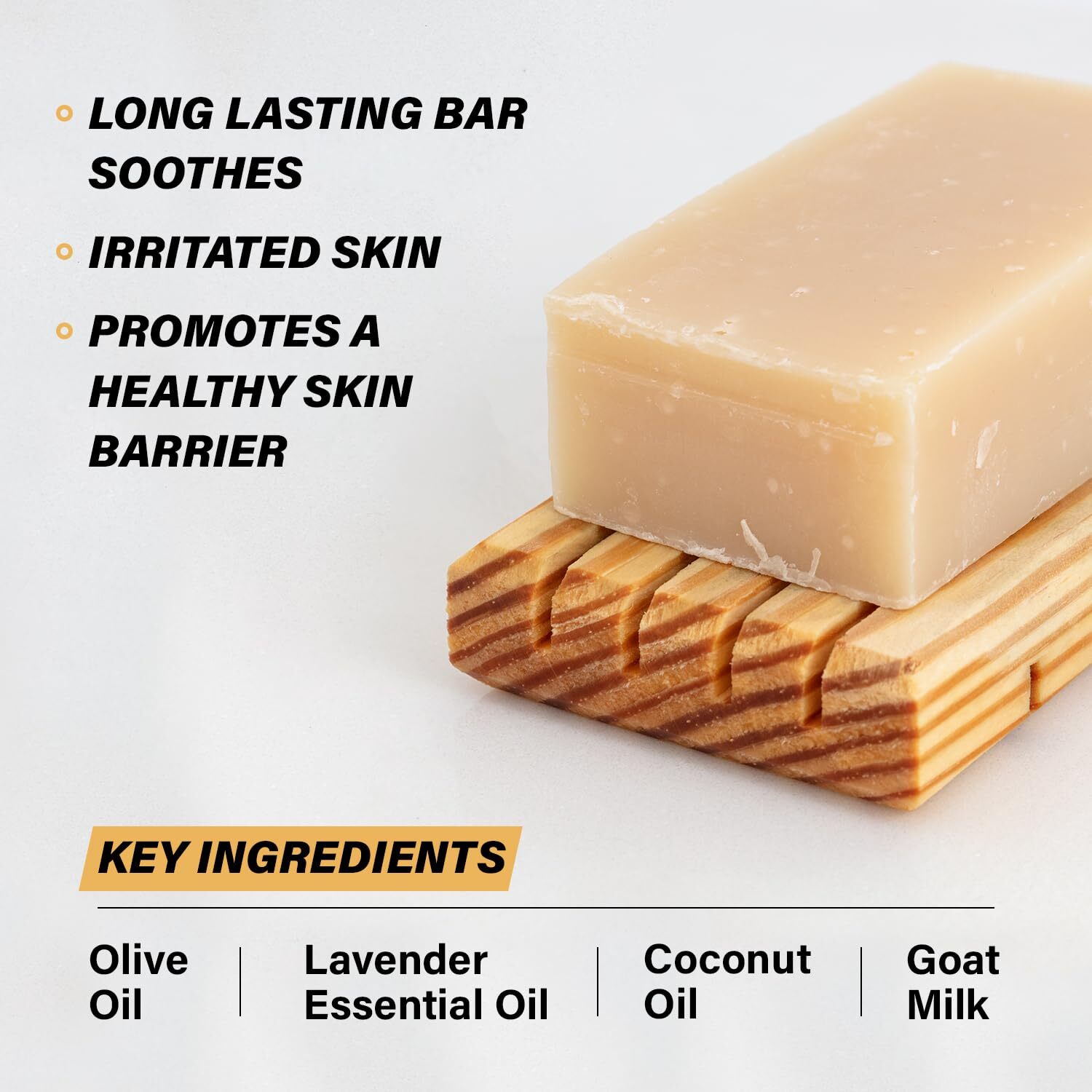 3pcs Goat Milk Soap Bar – Lavender for Eczema, Psoriasis & Dry Sensitive Skin