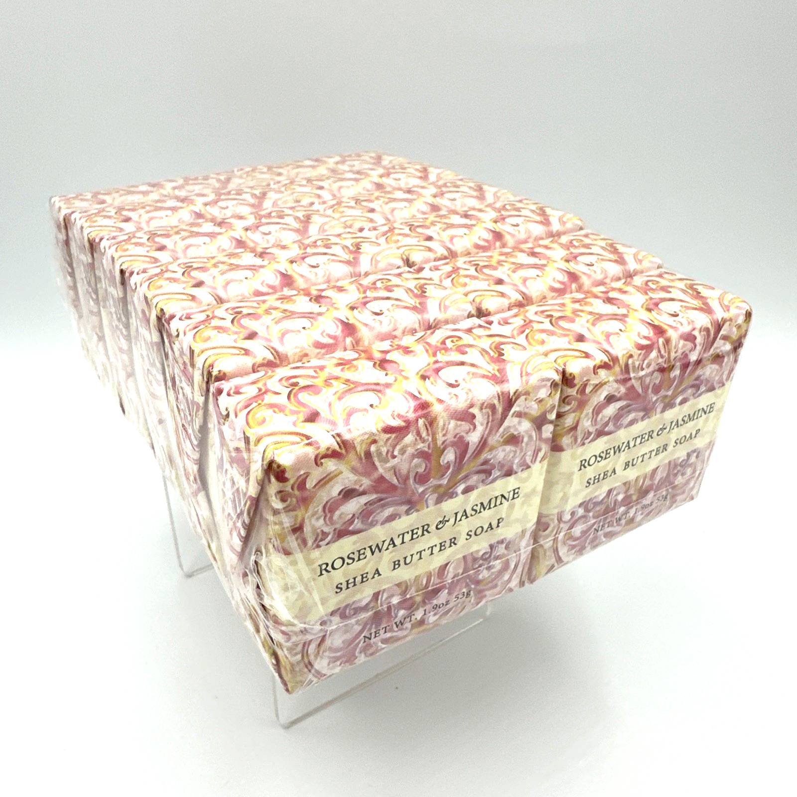 Greenwich Bay Rosewater & Jasmine Shea Butter Soap Lot Of 12 Bars/1.9oz Each