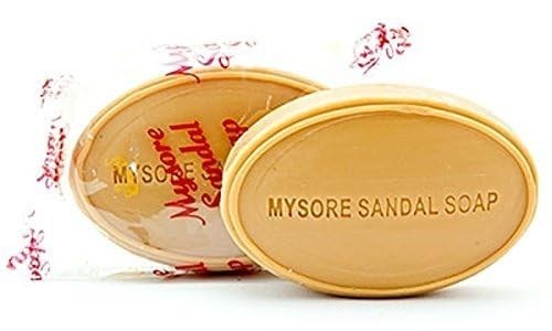 Mysore Sandal Bath Soap with Sandalwood Oil Herbal Ayurveda 75g Pack of 6 Bars