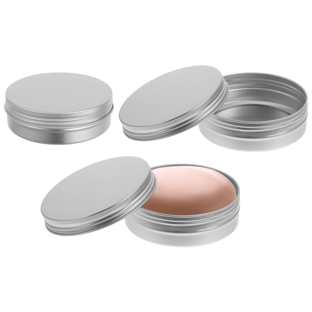 3Pcs Lightweight Aluminum Soap Holders with Removable Lid Silver Boxes