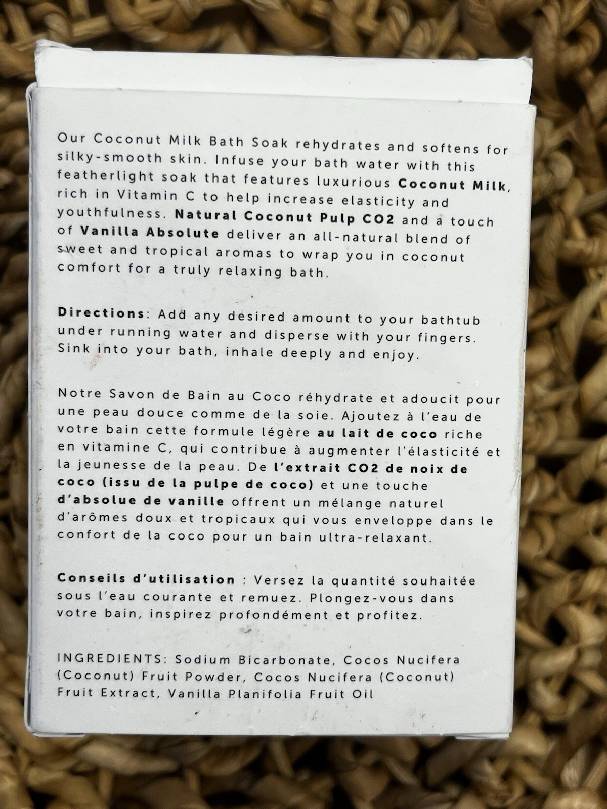 Herbivore Botanicals Coconut MILK Bath Soak Moisturizing Hydrating