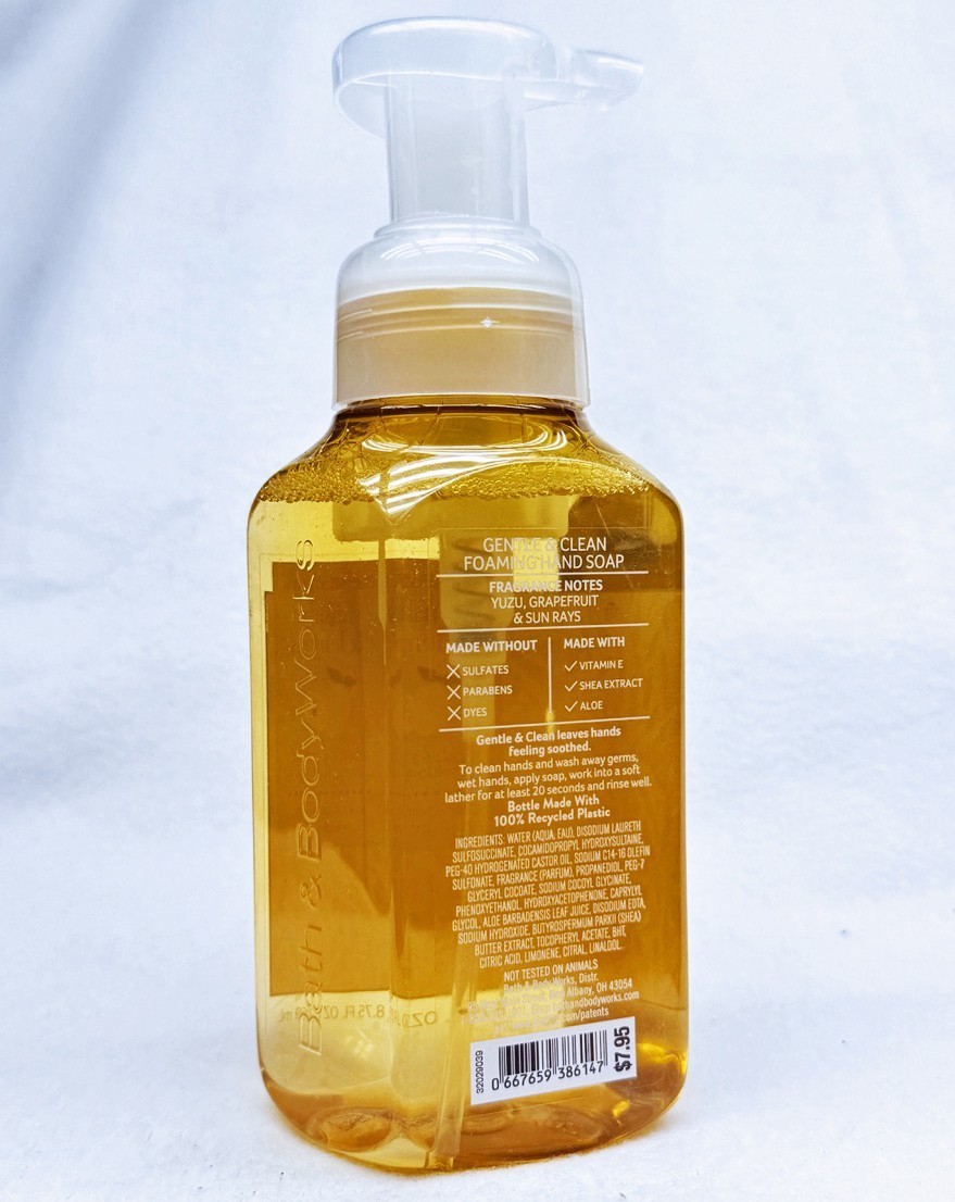 3 Bath & Body Works SUNSHINE LEMONS Gentle Foaming Hand Soap 8.75 oz